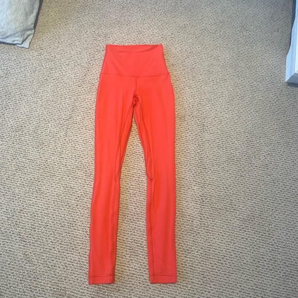 Lululemon Align Leggings -bright red -size 2 - Picture 1 of 4